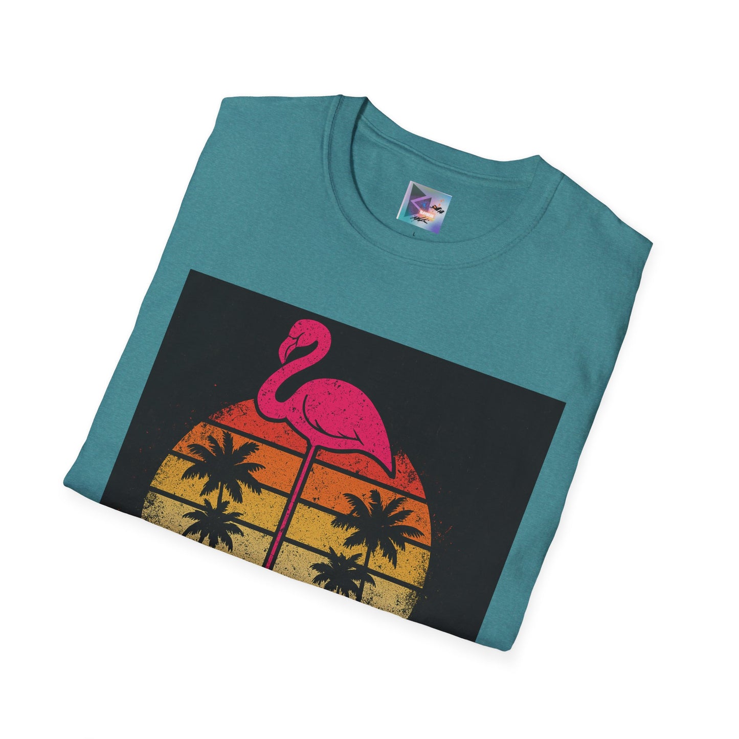 Retro Gay Flamingo T-Shirt, Unisex Pride Tee, LGBTQ+ Fashion, Summer Vibes Shirt, Perfect for Beach Parties and Pride Events