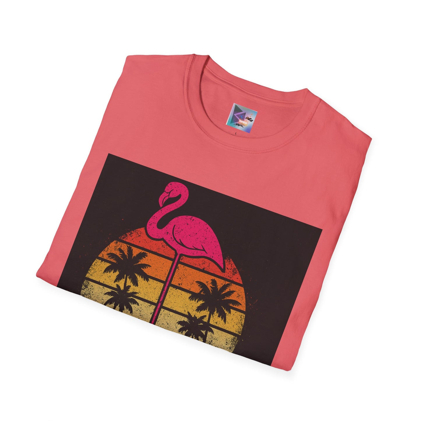 Retro Gay Flamingo T-Shirt, Unisex Pride Tee, LGBTQ+ Fashion, Summer Vibes Shirt, Perfect for Beach Parties and Pride Events